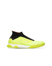 adidas Neon Red And Black Predator 18 Tr Sneakers