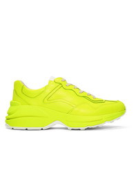 Gucci Yellow Fluo Rython Sneakers