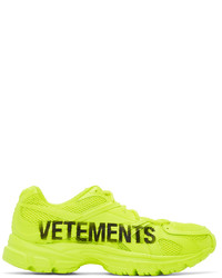 Vetements Yellow Reebok Edition Artisanal Logo Spike Runner 200 Sneakers