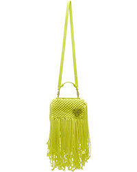 Emilio Pucci Yellow Fringed Logo Bag