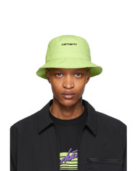 CARHARTT WORK IN PROGRESS Green Logo Script Bucket Hat
