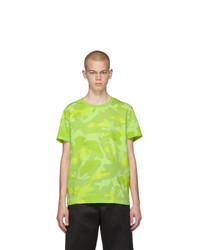 Green-Yellow Camouflage Crew-neck T-shirt