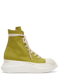 Rick Owens DRKSHDW Green Abstract Sneakers