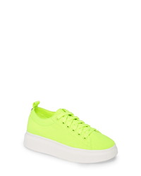 Green-Yellow Canvas Low Top Sneakers