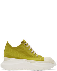Rick Owens DRKSHDW Green Abstract Low Sneakers