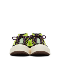 Converse Green And Burgundy Deck Star Zip Sneakers