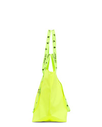 Off-White Yellow Pvc Commercial Tote