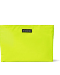 Green-Yellow Canvas Zip Pouch