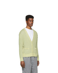 John Elliott Off White Wool High Twisted Cardigan