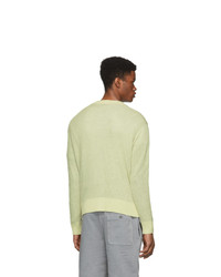 John Elliott Off White Wool High Twisted Cardigan