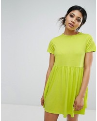 Green-Yellow Casual Dress