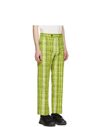 Kenzo Yellow Checkered Trousers