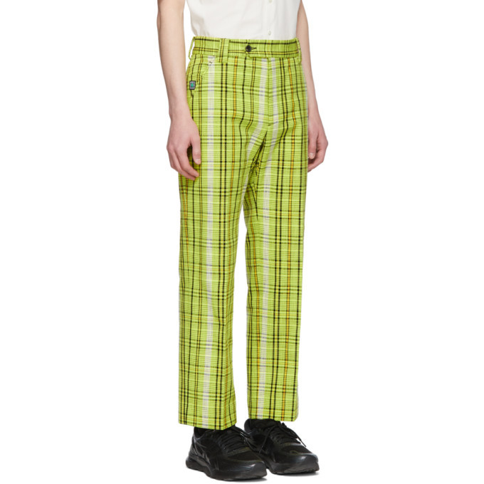 Kenzo Yellow Checkered Trousers, $155 | SSENSE | Lookastic