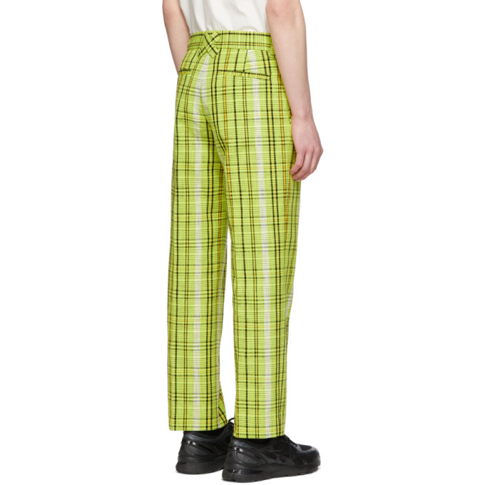 Kenzo Yellow Checkered Trousers, $155 | SSENSE | Lookastic