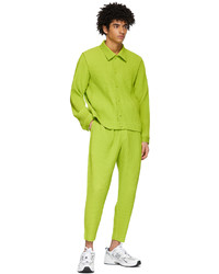 Homme Plissé Issey Miyake Green Monthly Color January Trousers