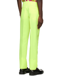Versace Yellow Formal Trousers