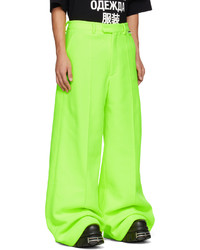 Vetements Yellow Pinched Seam Trousers