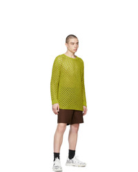 Valentino Green Open Knit Sweater