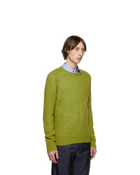 Prada Green Raglan Crewneck Sweater