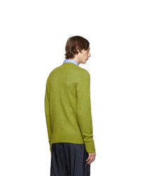 Prada Green Raglan Crewneck Sweater