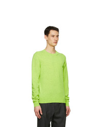 Acne Studios Green Wool Patch Sweater