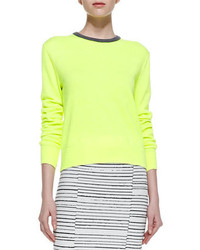 A.L.C. Margo Contrast Collar Knit Sweater