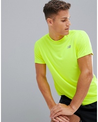 New Balance Running Accelerate T Shirt In Yellow