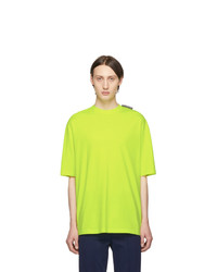 Balenciaga Yellow Logo Tab T Shirt