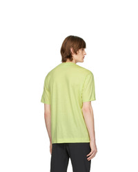Z Zegna Yellow Merino Tech T Shirt