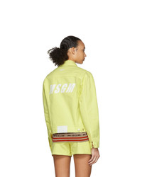 MSGM Yellow Denim Logo Jacket