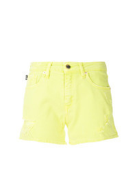 Green-Yellow Denim Shorts