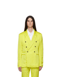 Green-Yellow Double Breasted Blazer