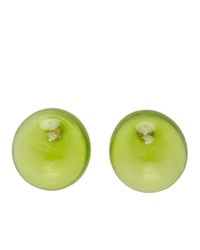Nina Ricci Green Blown Glass Earrings