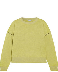 Tomas Maier Convertible Zip Embellished Wool Sweater Green