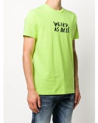 Diesel Slogan Embroidered T Shirt