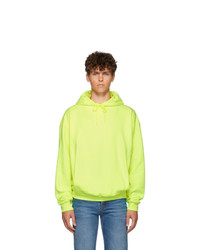 Green-Yellow Embroidered Hoodie