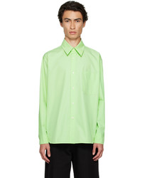 Green-Yellow Embroidered Long Sleeve Shirt