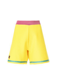 Green-Yellow Embroidered Shorts