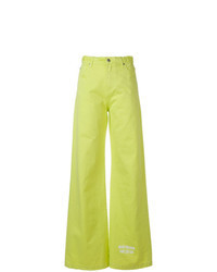 Green-Yellow Flare Jeans