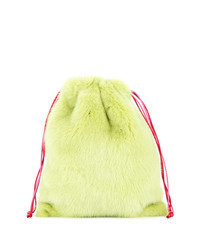 Green-Yellow Fur Crossbody Bag