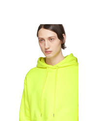 A_Plan_Application Yellow Oversized Hoodie