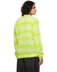 AGR Green Mohair Alpaca Lightweight Crewneck Sweater