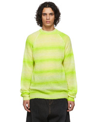 AGR Green Mohair Alpaca Lightweight Crewneck Sweater