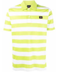 Green-Yellow Horizontal Striped Polo