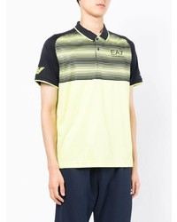 Ea7 Emporio Armani Logo Print Short Sleeved Polo Shirt