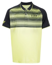 Ea7 Emporio Armani Logo Print Short Sleeved Polo Shirt