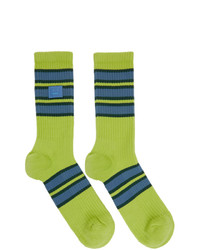 Green-Yellow Horizontal Striped Socks