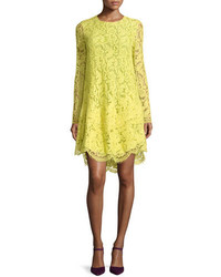Green-Yellow Lace Dress