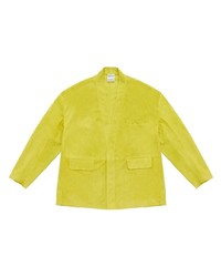 Green-Yellow Leather Blazer
