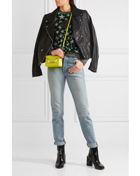 Sophie Hulme Milner Nano Neon Leather Shoulder Bag Bright Yellow